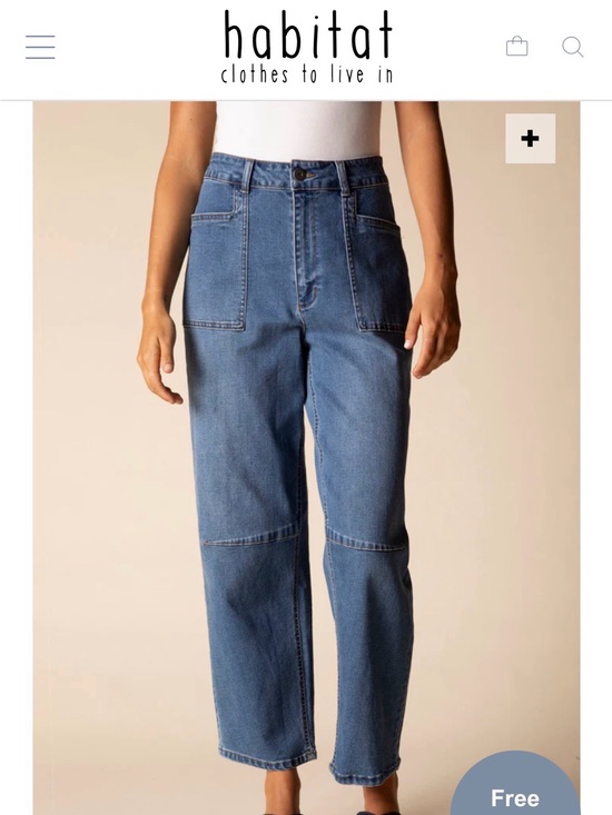 Habitat Denim - The Modified Barrel Leg Jean, Habitat W size 6